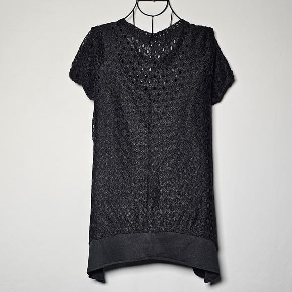 Simply vera short sleeve black layered top xs - Picture 5 of 6
